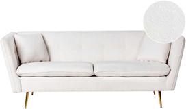 Beliani Trivietė sofa FREDERICA, bouclé audinys, balta