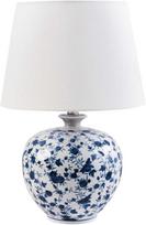 Beliani Stalinė lempa SILVES Porcelanas Balta/Mėlyna