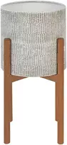 Beliani Gėlių vazonas ant kojelių PINSAPO Metal 30 cm pilkas