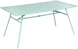Beliani Sodo stalas TERENZO 160 cm 90 cm metalinis mėtų spalvos