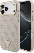 Dėklas Guess 4G Triangle Logo MagSafe Case, skirtas iPhone 17 Pro Max / 18 Pro Max – rožinio aukso