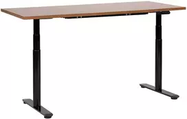 Beliani Elektra reguluojamas rašomasis stalas DESTINAS rudas/juodas 160 cm 72 cm
