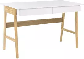 Beliani Rašomasis stalas THESLAY šviesiai rudos / baltos spalvos 120 cm 60 cm