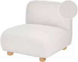 Sofa Beliani 1 vietos modulis AMLI, kreminės baltos spalvos Boucle audinys