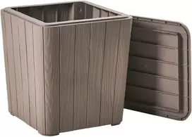 Beliani Sodo dėžė SARANDI 40 cm 40 cm smėlio spalvos