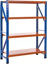 Beliani Sandėliavimo lentyna FIUGGI metalinė 200 cm 150 cm oranžinė