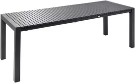 Beliani Išskleidžiamas sodo stalas ARDESIO 160/220 cm 90 cm metalinis tamsiai pilkas