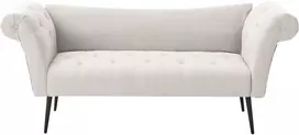 Sofa Beliani Šezlongas NANTILLY šviesiai smėlio spalvos