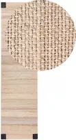Beliani Kilimas AMRAVATI juodas / smėlio spalvos 80 x 300 cm džiutas