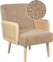 Fotelis Beliani Fotelė HOJBY Boucle, smėlio spalvos