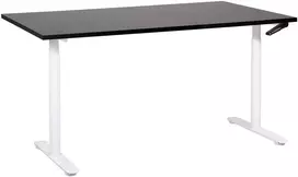 Beliani Reguliuojamo aukščio rašomasis stalas DESTINAS juodas/baltas 160 cm 72 cm