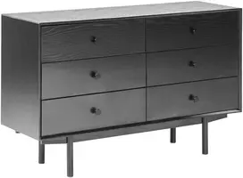 Beliani Komoda ALCESTER su 6 stalčiais, juoda