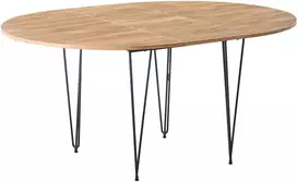 Beliani Išskleidžiamas valgomojo stalas LOUISE rudas 120/160 cm 120 cm