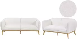 Sofa Beliani 5 vietų svetainės baldų komplektas LJUNG, baltas boucle audinys