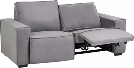 Beliani Dvivietė sofa su elektrine atsipalaidavimo funkcija NUKARI pilkos spalvos