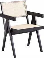 Beliani Valgomojo kėdė WESTBROOK, medinė, juoda