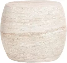 Beliani Šoninis staliukas RICADI 40 cm 58 cm travertino efektas