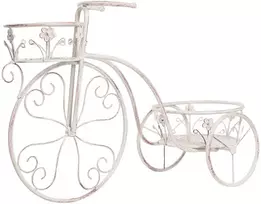 Beliani Gėlių stovas WILDROSE Metalinis 66 cm kreminės spalvos
