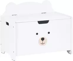 Beliani Žaislų dėžė MIMILI 48 cm balta su suoliuku