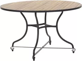 Beliani Lauko stalas LASCARI 120 cm, akacijos mediena, šviesiai rudas