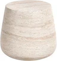 Beliani Šoninis staliukas BIENTINO 46 cm, travertino efektas