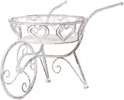 Beliani Gėlių stovas VETCH 58 cm balta spalva metalas