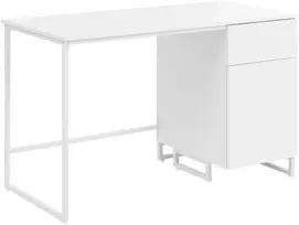 Beliani Rašomasis stalas LEXTON baltas 120 cm 60 cm