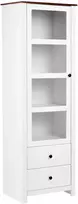 Beliani Vitrina su stikline spintele PIMBA 60 cm balta