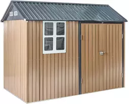 Beliani Įrankių namelis NOCCIANO 313 cm 220 cm rudas