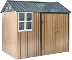 Beliani Įrankių namelis NOCCIANO 248 cm 161 cm rudas