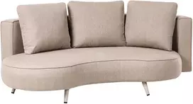 Lauko baldų komplektas Beliani 3 vietų sodo sofa PARORI dešininė, smėlio spalvos