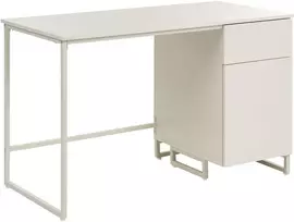 Beliani Rašomasis stalas LEXTON, šviesiai smėlio spalvos, 120 x 60 cm, su stalčiais