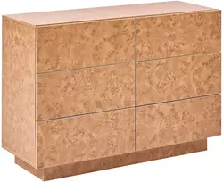Beliani Komoda 6 stalčių WOODEND medžio rašto