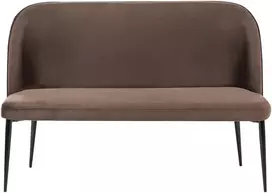 Sofa Beliani Dviejų vietų valgomojo suoliukas OSBY, veliūras, tamsiai rudas