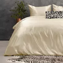 Sleeptime dirbtinio šilko patalynės komplektas Beauty Skin Care – kreminė spalva (140x220)