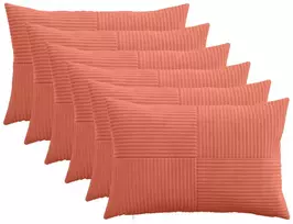 Pagalvėlės užvalkalas 6 pcs ALMELO Raudona oranžinė 50 x 70 cm