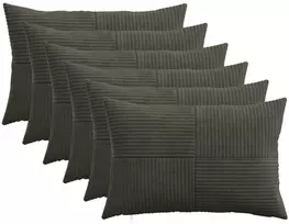 Pagalvėlės užvalkalas 6 pcs ALMELO Antracito 50 x 70 cm