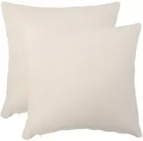 Pagalvėlės užvalkalas 2 pcs HEERLEN Kreminė 50 x 50 cm Bouclé