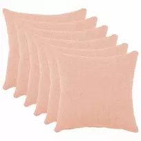 Pagalvėlės užvalkalas 6 pcs HEERLEN Rožinė 50 x 50 cm Bouclé