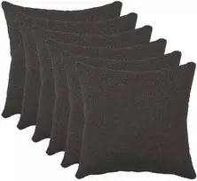 Pagalvėlės užvalkalas 6 pcs HEERLEN Tamsiai pilka 50 x 50 cm