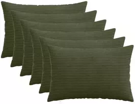 Pagalvėlės užvalkalas 6 pcs HEERLEN Žalia 50 x 70 cm mančester