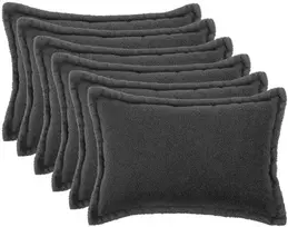 Pagalvėlės užvalkalas 6 pcs HOUTEN Tamsiai pilka 50 x 80 cm