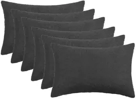 Pagalvėlės užvalkalas 6 pcs HEERLEN Tamsiai pilka 50 x 70 cm