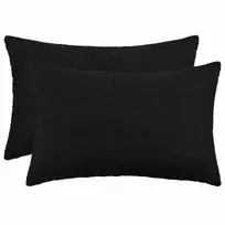 Pagalvėlės užvalkalas 2 pcs HEERLEN Juoda 50 x 70 cm Bouclé