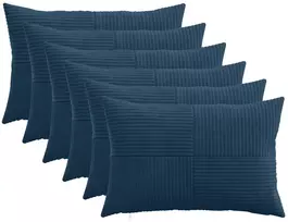 Pagalvėlės užvalkalas 6 pcs ALMELO Jūrinė mėlyna 30 x 50 cm