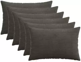 Pagalvėlės užvalkalas 6 pcs HEERLEN Antracito 50 x 75 cm