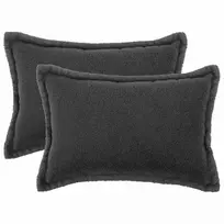 Pagalvėlės užvalkalas 2 pcs HOUTEN Tamsiai pilka 30 x 50 cm