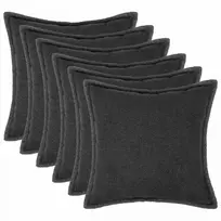 Pagalvėlės užvalkalas 6 pcs HOUTEN Tamsiai pilka 50 x 50 cm