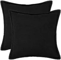 Pagalvėlės užvalkalas 2 pcs HOUTEN Juoda 50 x 50 cm Bouclé