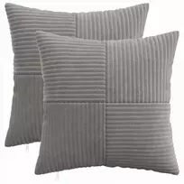 Pagalvėlės užvalkalas 2 pcs ALMELO Šviesiai pilka 50 x 50 cm
